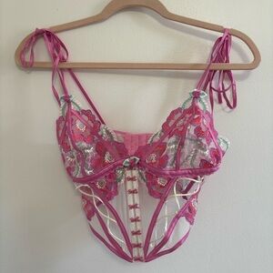 For Love and Lemons Festival Floral Bustier Bra